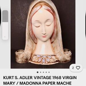 Handmade Paper Mache Bust